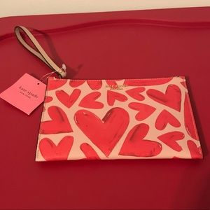 Kate Spade Spencer Ever Fallen Heart Wristlet